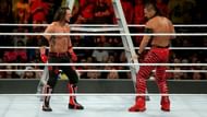 AJ Styles and Shinsuke Nakamura face off in the ring
